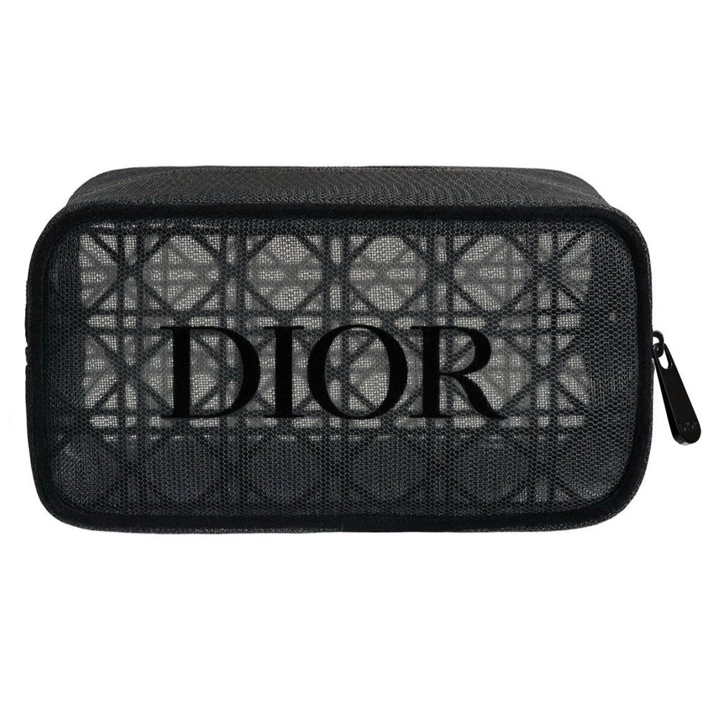 Dior Black Mesh Trousse Pouch Limited Edition 2025 Cosmetic / Makeup Bag GWP